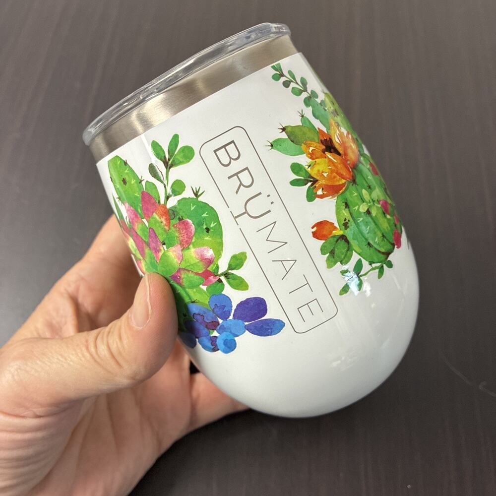 BruMate Uncork'D 14oz Insulated Succulent Wine Tumbler Stainless Steel Cup